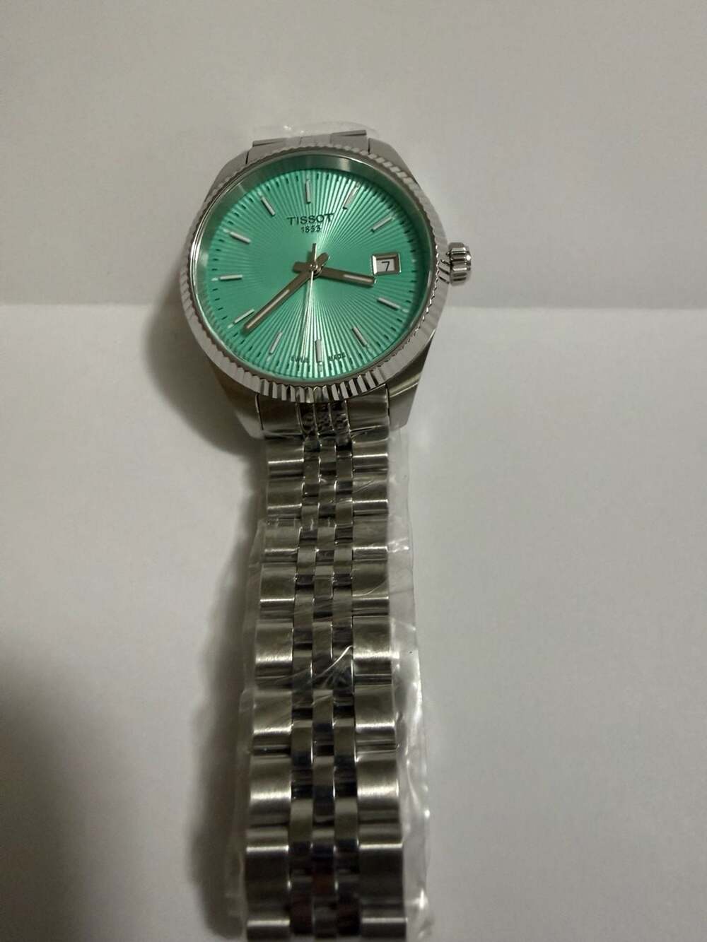 Tissot Ballade Watch 34mm Turquoise Dial Stainless Steel
